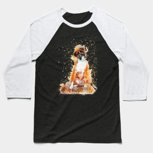 Boxer Dog Painting Art Baseball T-Shirt